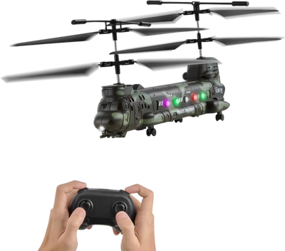 Vevor RC Helicopter Military Remote Control Airplane for Kids New