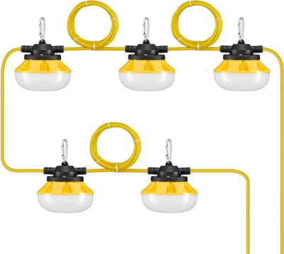 Vevor Construction String Lights 50' 50W 5000LM Connectable Waterproof Work Lights New