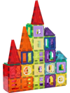 VEVOR Magnetic Tiles, 32 PCS Magnetic Building Blocks for Kids, Magnet Building Set with Storage Bag, STEM Sensory Educational Construction Stacking Toys Gift for Toddlers Boys and Girls 3+ Year Old