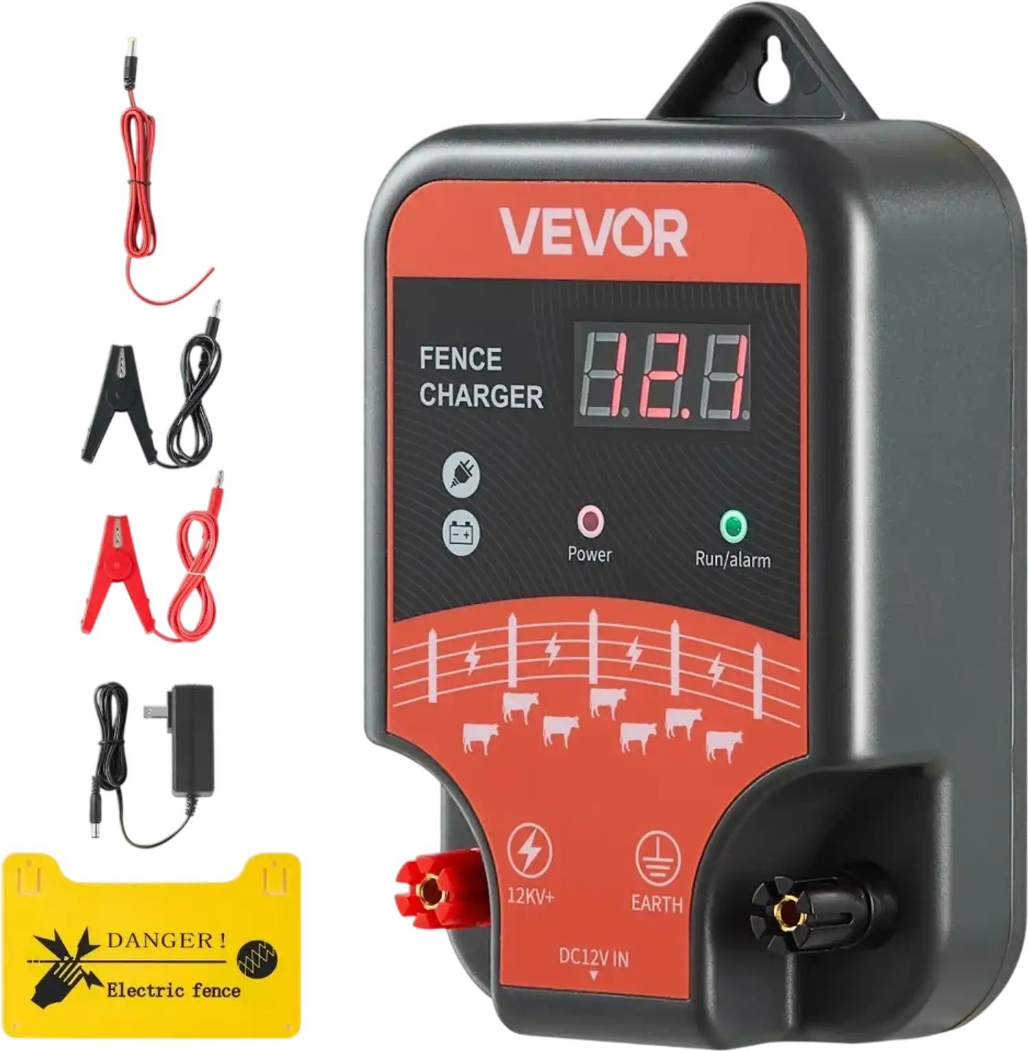 Vevor Electric Fence Charger 3J 12kV AC/DC Energizer New