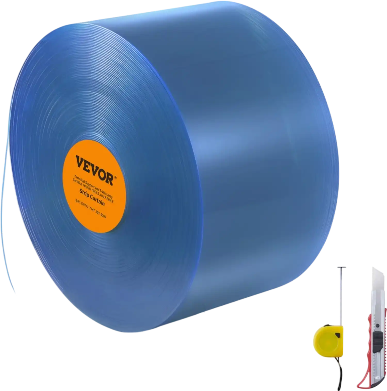Vevor Strip Curtain Clear PVC Door Bulk Roll 100' x 12
