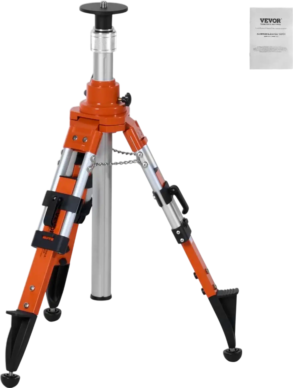VEVOR Laser Level Tripod Stand, 5/8"-11 Thread Mount, 27.16-67.71 inch Height Adjustment Heavy Duty Survey Tripod, with Level Bubble & Diffusion Limiter , Liftable Non-Skid Feet for Construction