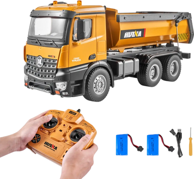Vevor RC Dump Truck Toy 1:14 Scale Remote Control Construction Vehicle with Light New