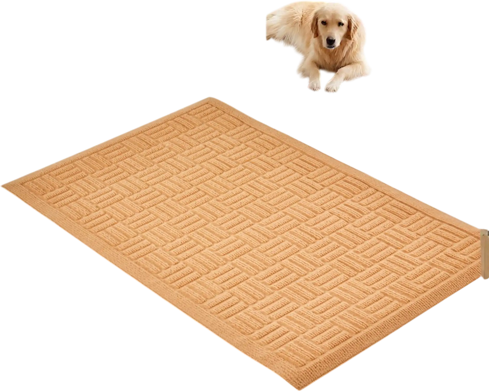 VEVOR Door Mat, 29.53 x 17.72 Inch, Front Door Mat Outside Entrance with Non-slip Rubber Backing, Dirt-Resistant & Absorbent, Easy to Clean, Low-Profile Doormat for for Entryway, Patio, Porch, Beige