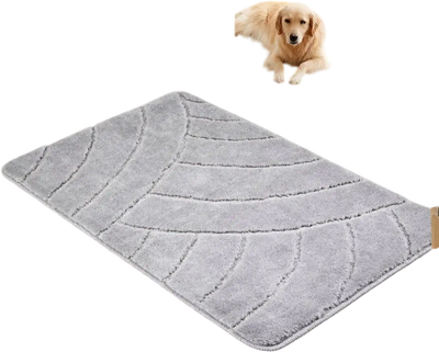 VEVOR Door Mat, 35.83 x 24.02 Inch, Front Door Mat Outside Entrance with Non-slip TPR Backing, Dirt-Resistant & Absorbent, Easy to Clean, Low-Profile Doormat for for Entryway, Patio, Porch, Grey