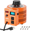 VEVOR 2000VA Auto Variable Voltage Transformer, 15.3 Amp, 110V Input 0-130V Output AC Voltage Regulator, with LCD Display 4 Extra Fuses Thermal Control Switch for Home Industrial Office