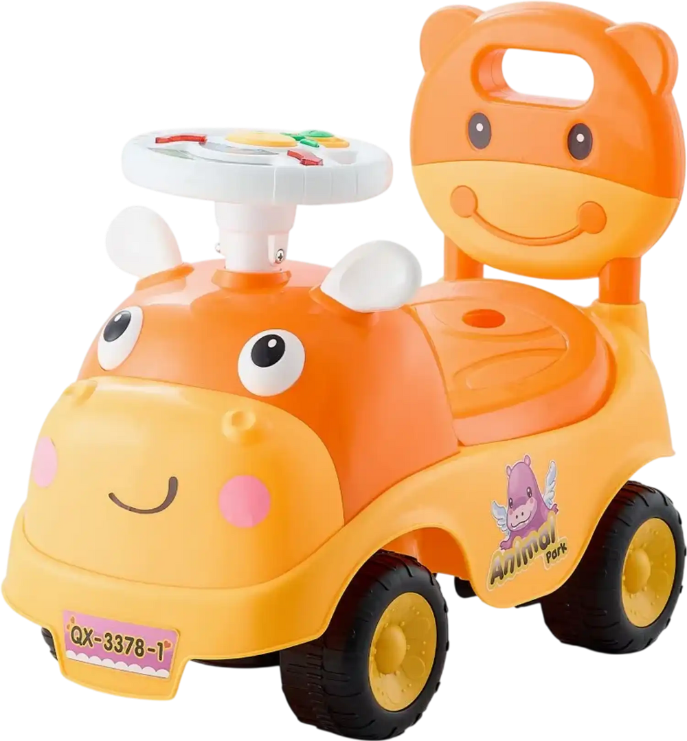 VEVOR Ride On Toddler Push Car, Push Car for Toddler 19 to 36 Months, Kids Ride On Toy with Horn & Music, 48.5 lbs Load Capacity, Under-seat Storage, Foot-to-Floor Walker for Toddlers Boys Girls