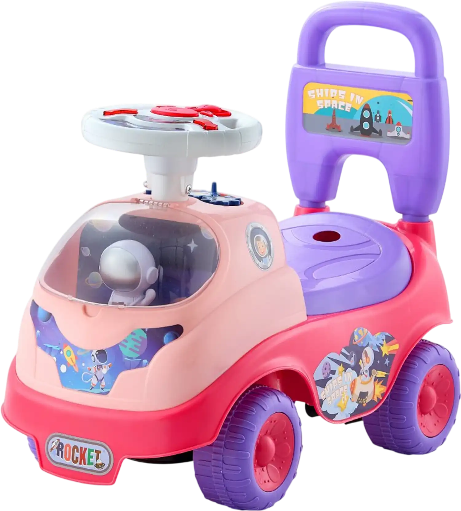 Vevor Ride On Push Car Toddler Horn Music Pink New