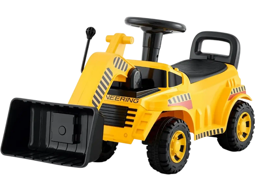VEVOR Ride On Toddler Car, Ride on Excavator Car for Toddler 19 to 36 Months, Excavator Bulldozer Digger Toy with Under-seat Storage & Music, 55 lbs Load Capacity, Foot-to-Floor Walker for Kid, Yellow