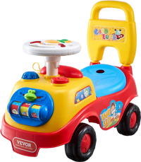 VEVOR Ride On Push Car for Toddlers, Ages 1-3, Ride Racer, Sit to Stand Toddler Ride On Toy, Classic Kids Ride On Car with Music Steering Wheel, Horn & Under Seat Storage, Ride On Toy for Boys Girls