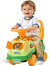 VEVOR Ride On Push Car for Toddlers Ages 19+ Months Sit-to-Stand Ride Toy, Kids Ride On Car for Boys Girls, Music Steering Wheel, Horn, Under-Seat Storage, Detachable Back, Indoor Outdoor Play,Green