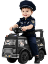 VEVOR Ride On Push Police Car for Toddlers Age 19+ Months Sit-to-Stand Ride, Kids Ride On Car for Boys Girls, Music Steering Wheel, Horn, Under-Seat Storage, Detachable Back,Indoor Outdoor Play, Black