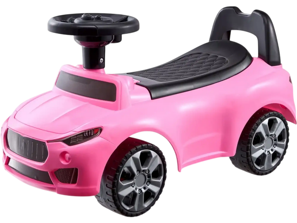 VEVOR Ride On Push Car for Toddlers, Ages 1-3, Ride Racer, Sit to Stand Toddler Ride On Toy, Classic Kids Ride On Car with Music Steering Wheel & Under Seat Storage, Ride On Toy for Boys Girls, Pink