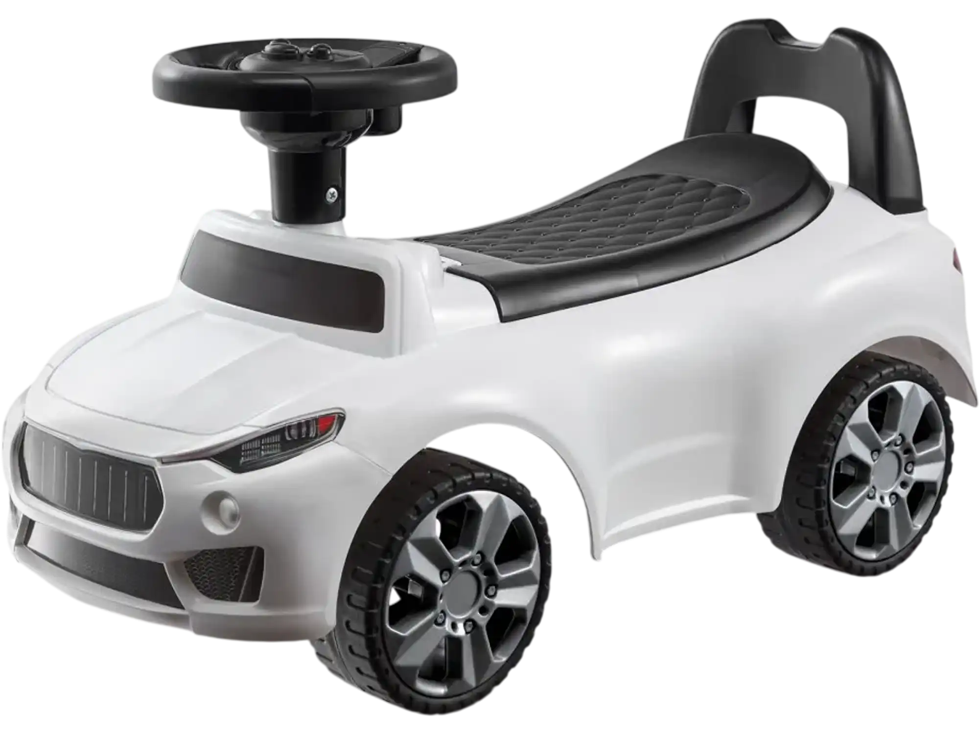 Vevor Ride-On Car Toddler Push Car with Music Steering Wheel and Under-Seat Storage White New