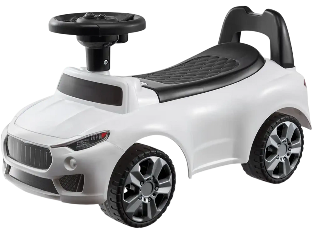 VEVOR Ride On Push Car for Toddlers, Ages 1-3, Ride Racer, Sit to Stand Toddler Ride On Toy, Classic Kids Ride On Car with Music Steering Wheel & Under Seat Storage, Ride On Toy for Boys Girls, White