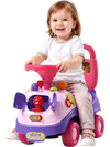 VEVOR Ride On Push Car for Toddlers Ages 19+ Months Sit-to-Stand Ride Toy, Kids Ride On Car for Boys Girls, Music Steering Wheel, Horn, Under-Seat Storage, Detachable Back,Indoor Outdoor Play,Purple