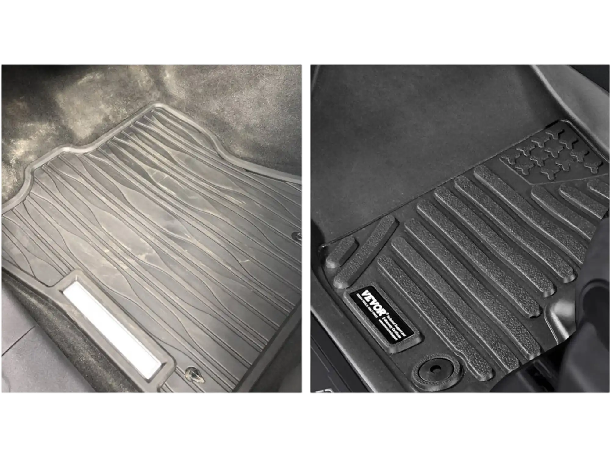 Vevor Floor Mats Dodge Ram 1500 Crew Cab 2019-2024 3-Piece All-Weather TPE Black New