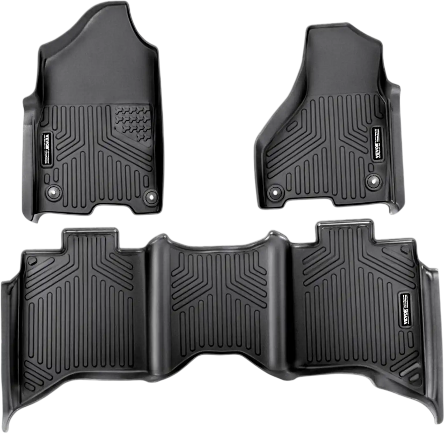 Vevor Floor Mats Custom Fit Truck Liners for Dodge Ram 1500 2500 3500 1500 Classic Crew Cab Black New