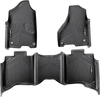 SKYSHALO Truck Floor Liners, Fits Dodge Ram 1500/2500/3500 & 1500 Classic 2013-2018/2019-2022(Crew Cab Only), Include 3 Front & Second Row Mats, Weather-Resistant TPE Custom Fit Mats for Pickup, Black