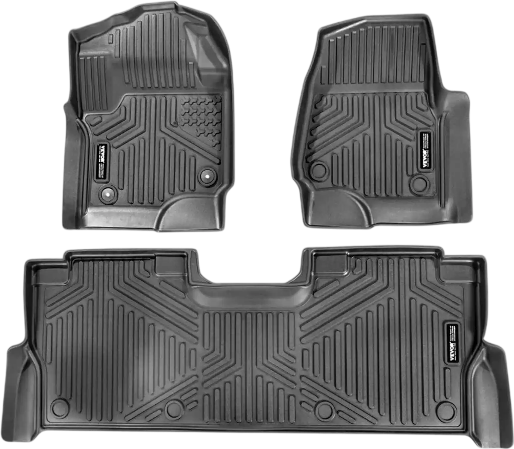 Vevor Floor Mats Ford F-250 F-350 F-450 2017-2022 3-Piece Front & Rear Liners New