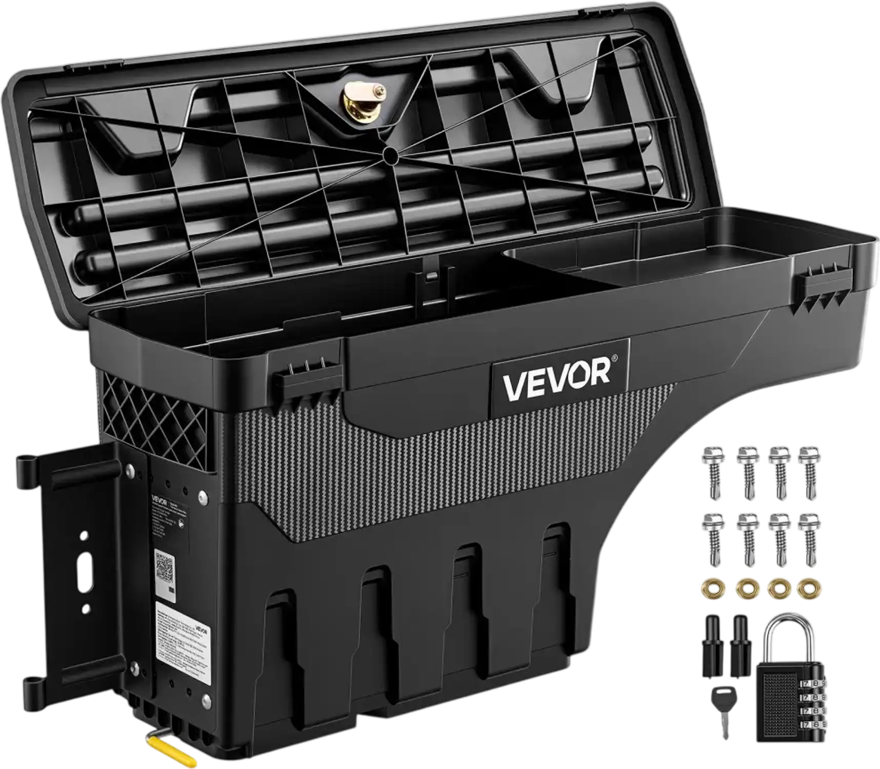 Vevor Truck Bed Storage Box 6.6 Gal Waterproof ABS Wheel Well Driver Side Left for 1997-2014 Ford F-150 New