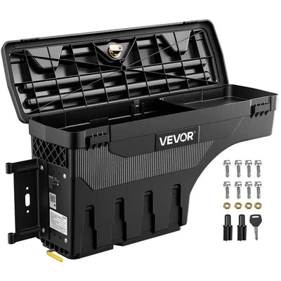 Vevor Truck Bed Storage Box 6.6 Gal Left Side Waterproof Wheel Well Tool Box for 2019-2021 Chevrolet Silverado 1500 GMC Sierra 1500 New