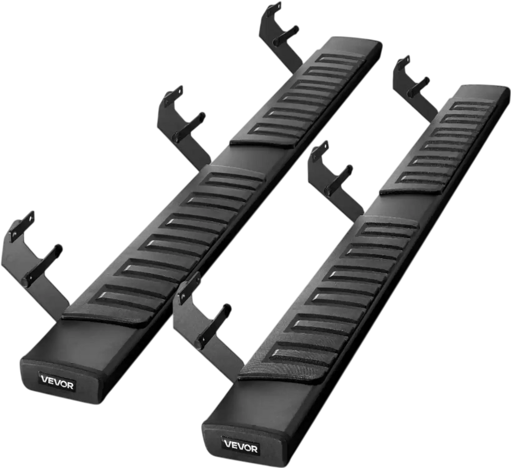 VEVOR Running Boards, 6 Inches Side Steps Compatible with 2015-2025 Ford F150 SuperCrew Cab, 2017-2024 Ford F-250 F-350 SuperCrew Cab, Black Textured Aluminum Alloy Nerf Bars, 500 lbs Load Capacity