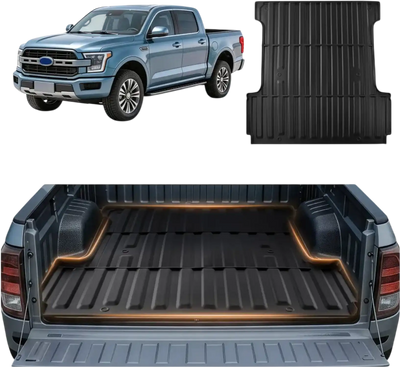 VEVOR Truck Bed Mat, TPE, Compatible with 2015-2026 Ford F150 Lightning Bed, Heavy Duty Custom Fit, All Weather Protection Pickup Car Cargo Trunk Liner Replacement, for 2015-2026 Ford F150 Accessories