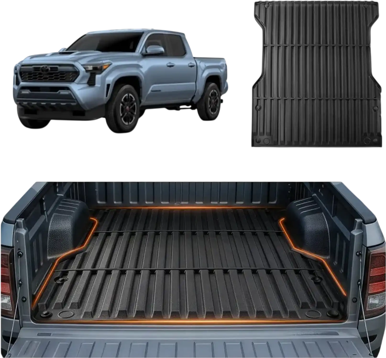 Vevor Truck Bed Mat Custom Fit All-Weather TPE Liner for 2024-2026 Toyota Tacoma 5' Bed New