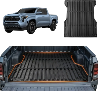 VEVOR Truck Bed Mat, TPE, Compatible with 2024-2026 Toyota Tacoma Bed, Heavy Duty Custom Fit, All Weather Protection Pickup Car Cargo Trunk Liner Replacement, for 2024-2026 Toyota Tacoma Accessories