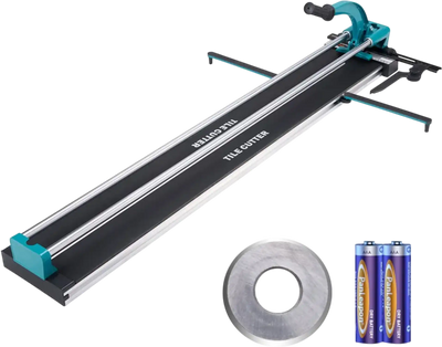 VEVOR Manual Tile Cutter, 48 inch, Porcelain Ceramic Tile Cutter with Tungsten Carbide Cutting Wheel, Infrared Positioning, Anti-Skid Feet, Double Rails for professional installers or beginners