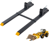 VEVOR Pallet Forks 4000 lbs Clamp-On Pallet Forks, 60 in Length Yellow Tips, for Tractor Attachments, Skid Steer & Loader Bucket, Adjustable Stabilizer Bar, Heavy-Duty Reinforced Tractor Bucket Fork