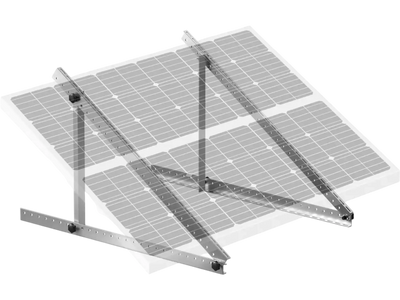 VEVOR 50-Inch Solar Panel Mounting Brackets, 0 to 90° Adjustable Tilt Mount Brackets Support 100-550W Solar Panels, Lightweight Aluminum Brackets with Folding Tilt Legs for RV, Roof, Boat, Off-Grid