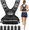 VEVOR Adjustable Weighted Vest, 20-32 lbs Comfortable X-Shape Body Weight Vest Set with 6 Weight Packs and Reflective Stripe, for Men Women, Workout Equipment for Strength Training Running Jogging