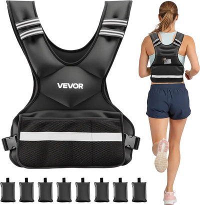 Vevor Weighted Vest Adjustable 24-40 lbs X-Shape Workout Vest New