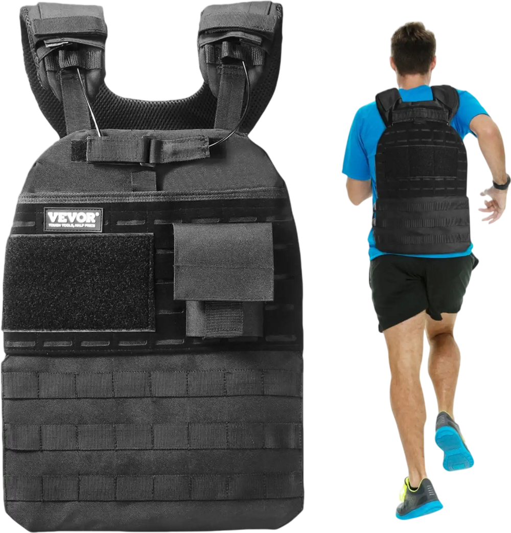 VEVOR Weighted Vest, 40lb Weight Vest, Adjustable Body Weight Jacket for Men Women, Workout Equipment for Strength and Endurance Training, Running, Jogging, Walking, Fitness, and Weight Loss