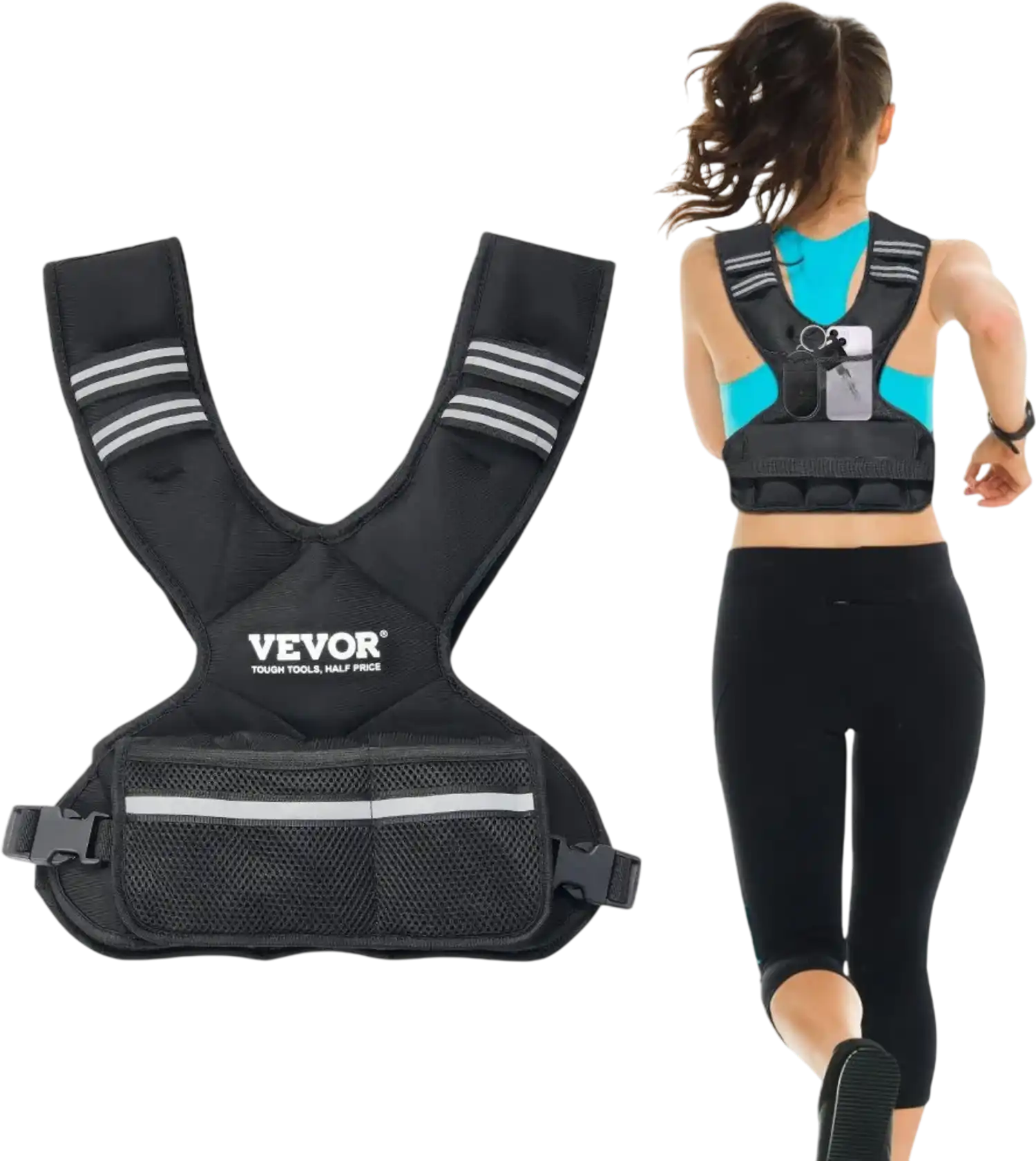 Vevor Weighted Vest Adjustable 11-20 lbs Workout Vest New
