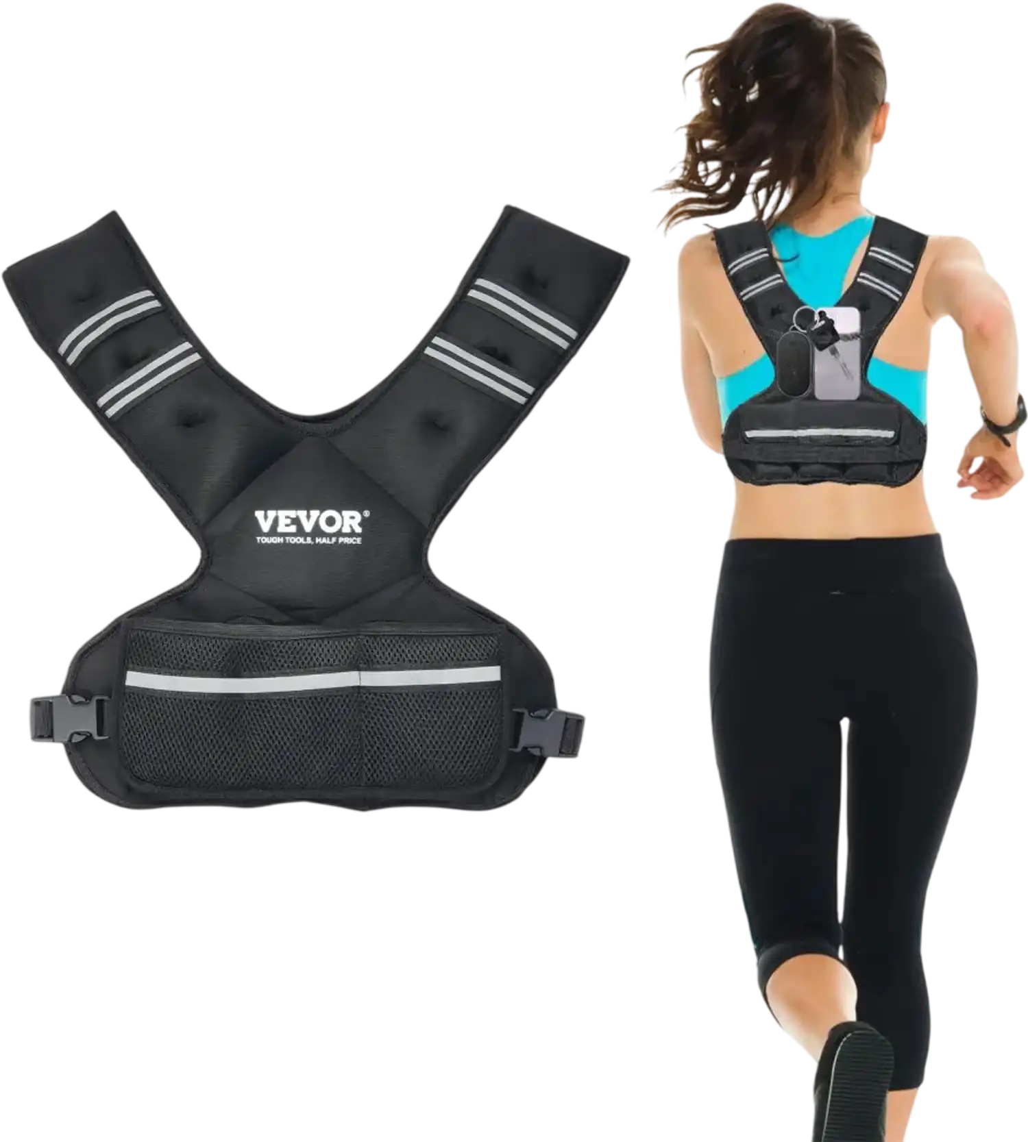 Vevor Weighted Vest Adjustable 20-32 lbs Training Vest New