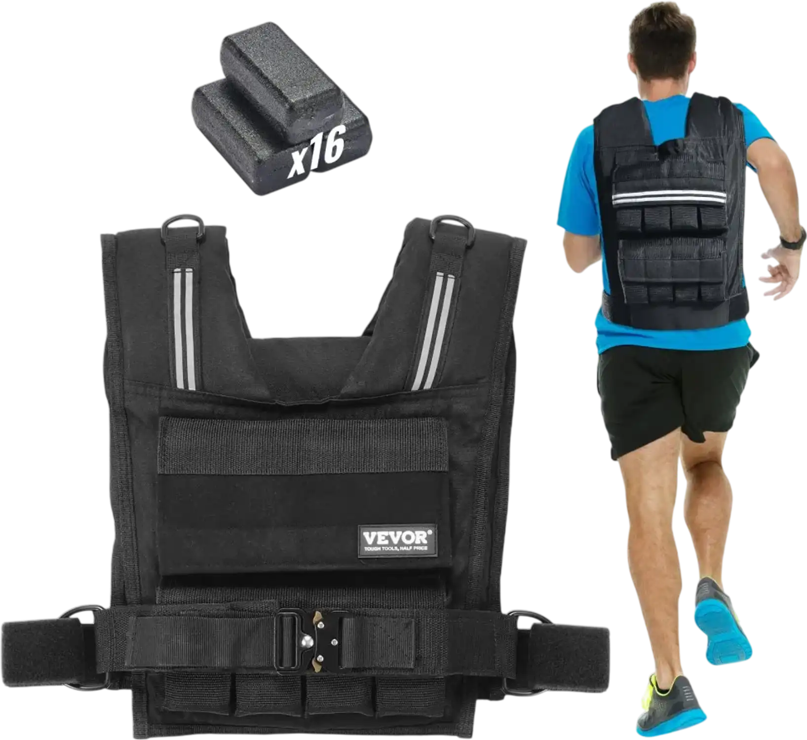 Vevor Weighted Vest Adjustable 35 lbs Running Training New