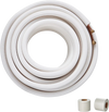 VEVOR 50FT Mini Split Line Set, 1/4" & 3/8" O.D Copper Pipes Tubing and Triple-Layer Insulation, for Mini Split Air Conditioning Refrigerant or Heating Pump Equipment & HVAC with Wrapping Strips.