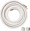 VEVOR 50FT Mini Split Line Set, 1/4" & 1/2" O.D Copper Pipes Tubing and Triple-Layer Insulation, for Mini Split Air Conditioning Refrigerant or Heating Pump Equipment & HVAC with Wrapping Strips.