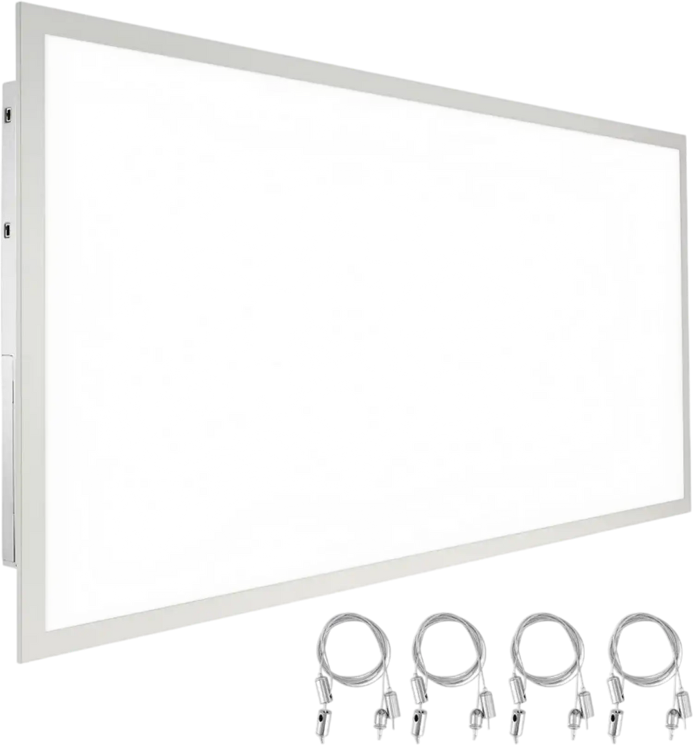VEVOR 1 Pack 2x4 FT LED Flat Panel Light, 6000LM 50W, Surface Mount LED Drop Ceiling Light Fixture with Adjustable Color Temperature 3500K/4000K/5000K, Ultra Thin for Home Off Tested to UL Standards