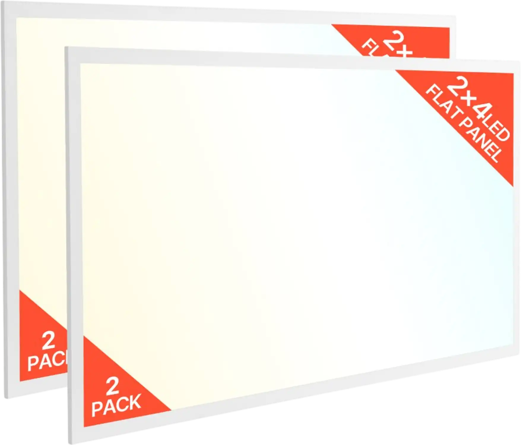 Vevor LED Flat Panel Light 2' x 4' Dimmable 7800 lm 2-Pack New