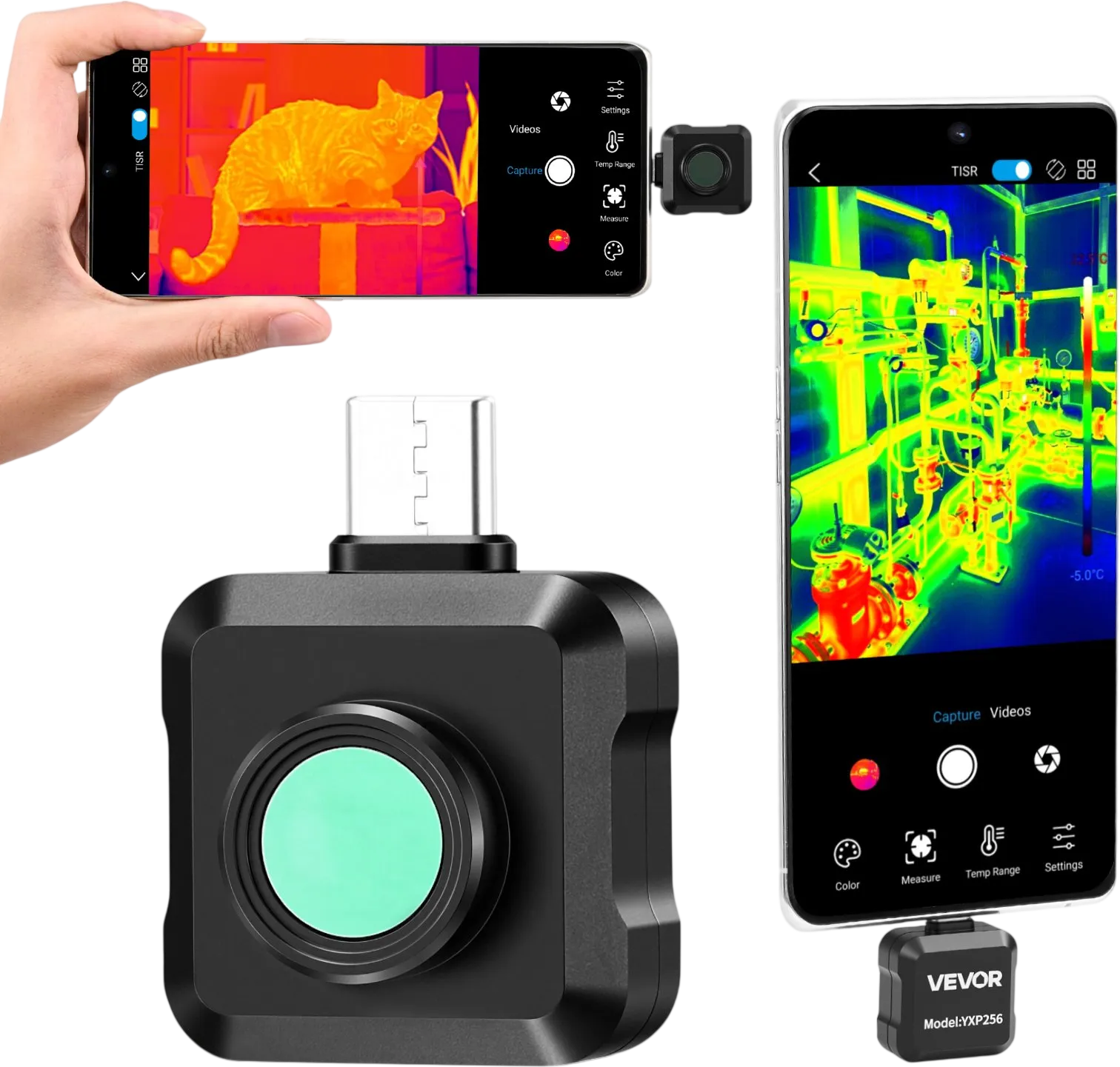 Vevor Thermal Imaging Camera for Android 512 x 384 TISR Super Resolution New