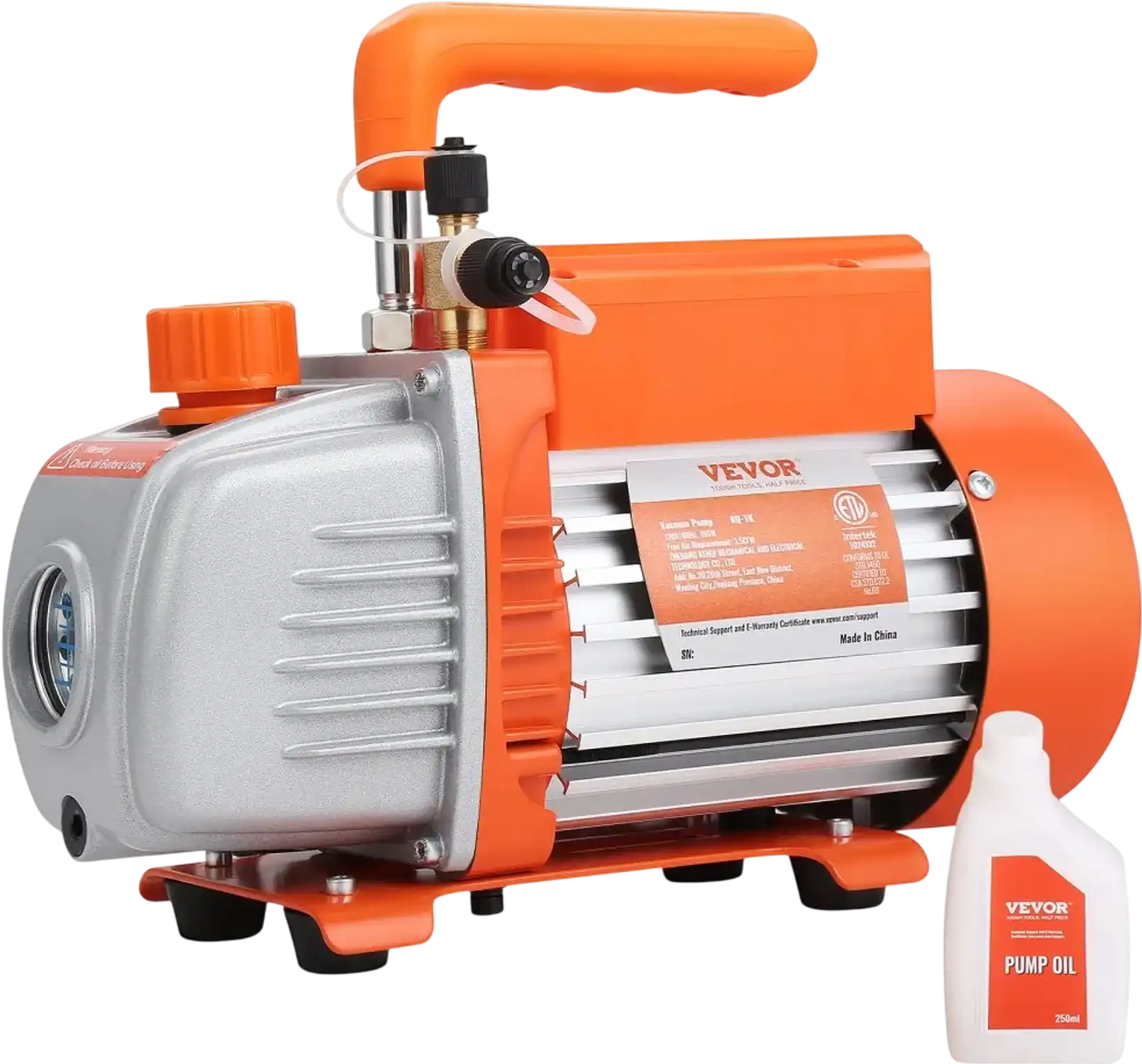 Vevor Vacuum Pump 1/5 HP Single Stage 3.5 CFM 120V AC New