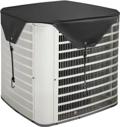 VEVOR Air Conditioner Cover for Outside Units, 28 x 28 inch Central AC Cover for Air Conditioning Unit, Top Universal Mesh Defender Rainproof Easy Install for Outdoor Outside All Seasons, Black