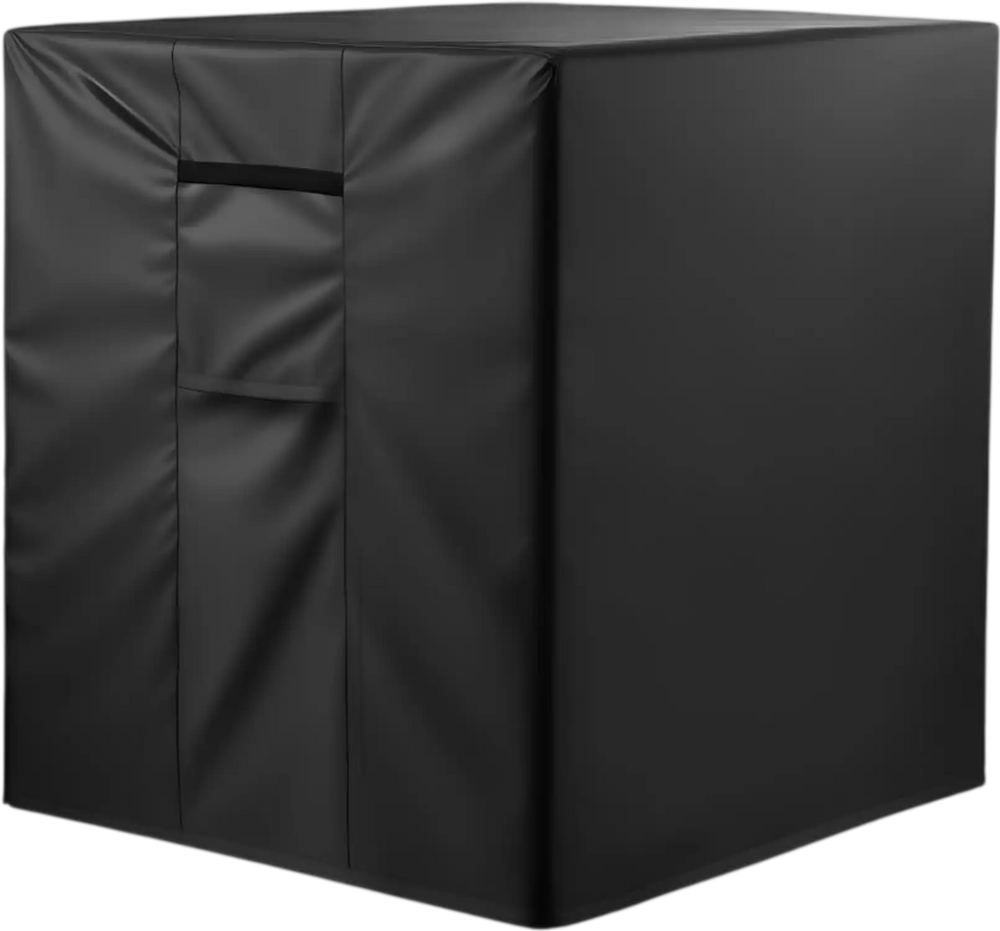 VEVOR Air Conditioner Cover, 38 x 38 x 40 inch Ac Cover for Air Conditioning Unit, Three-Layer, Waterproof Polyester Fabric, Mesh Ventilation, Universal Defender for Outdoor Outside Ac Unit, Black