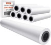 VEVOR Wide Format Paper, 24 in x 150 ft Plotter Roll, 8 Rolls CAD Bond Rolls with 2 in Core, 20 LB Bond Paper Rolls, Ideal for CAD Drawings, Engineering Plans, GIS Maps, and Architectural Designs