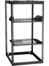 VEVOR 20U Open Frame Network Rack, 23 in Depth, Wall Mounted or Floor Standing Server Rack, Heavy Duty 4 Post, with Vented Shelves & Mounting Hardware, Holds All Your Networking IT Equipment AV Gear