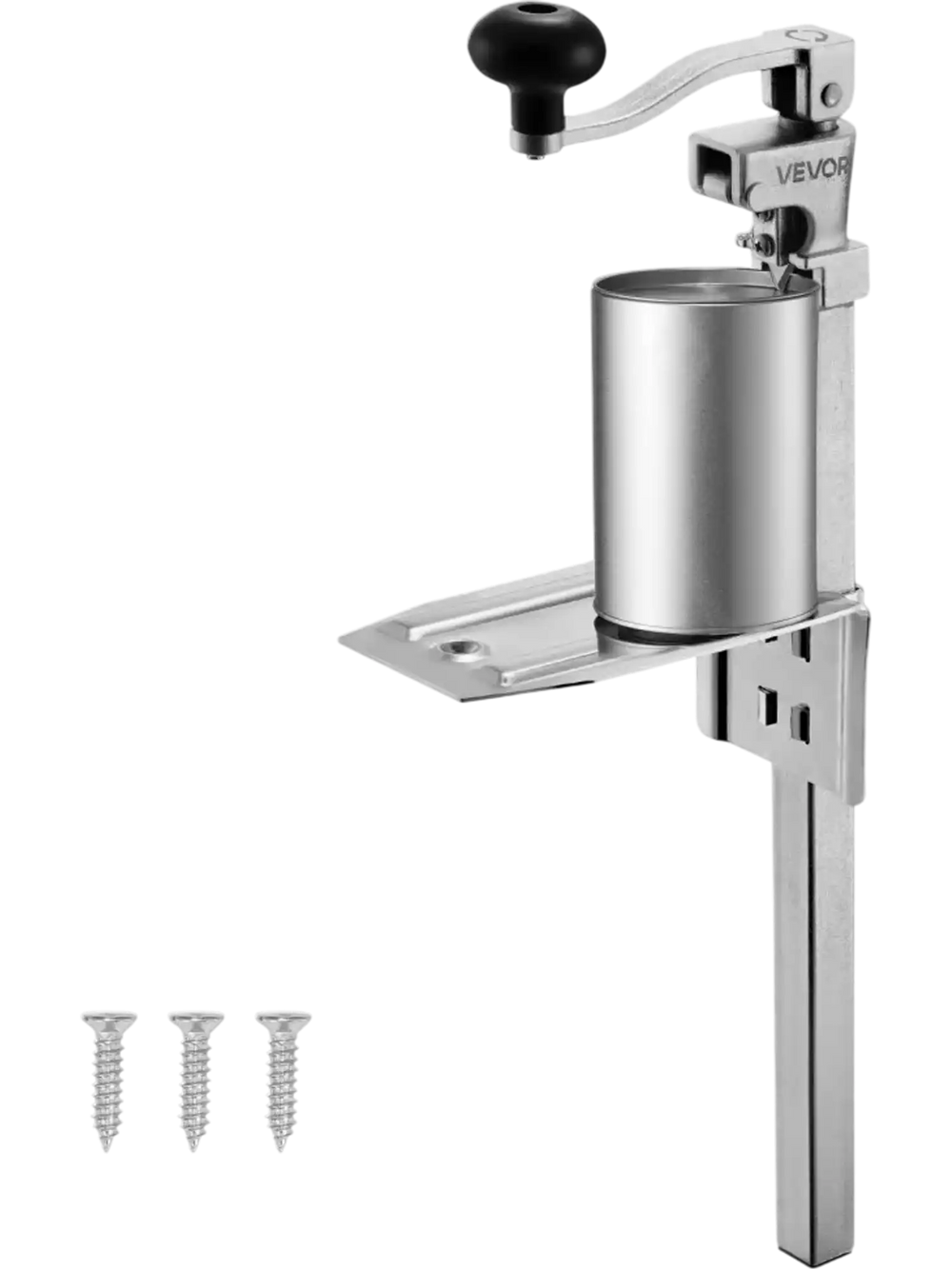 VEVOR Commercial Can Opener, Heavy-Duty Manual Tabletop Cans Opener for Cans Up to 11.8 in Height, Height-Adjustable Professional Can Openers Fixed with Screws, for Restaurant, Hotel, and Food Store